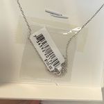 Macy's Sterling Silver Blue Topaz Necklace Snowflake Pendant Photo 3