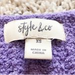 Style & Co 🆕  plush purple sweater xs Photo 4