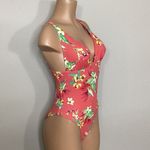 AQUA New. coral floral swimsuit. Retails $98 Photo 3