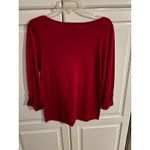 Jones New York Sport Petite Red Boat Neck 3/4 Sleeve Sweater Top Size undefined Photo 3