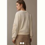 Pilcro Anthropologie  Beaded Embroidered Sweatshirt Photo 1
