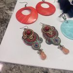 Lot Of 5 Statement Costume Earrings Pierced Dangle Photo 6