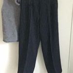 Pendleton Women’s Classic Navy and White Striped Pleated Trousers Slacks Photo 5