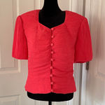 Talbots  Vintage Coral Short Sleeve Jacket Blouse Photo 0