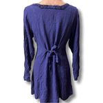 Sacred Threads  Deep Purple Embroidered Boho Tunic One Size Tie Back Photo 2