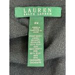 Ralph Lauren Lauren  2X Silk Cashmere Cardigan Sweater Black White Floral NWT Photo 5