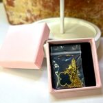 Reversible Clover Pendant Necklace Gold Tone 925 Stamped Clasp 18 Inch Black Photo 2