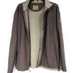 Life is Good  Tan/Brown Fleece Zip Up Jacket Size Medium Photo 3