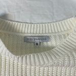 Miss Sparkling Heart Patterned White and Red Sweater Size Medium Photo 3