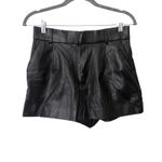 ZARA Faux Leather High Waisted Shorts Black Medium Photo 1