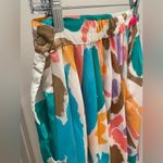 Vintage Diversity 80s 90s Pastel Colorful Multicolor Patterned Midi Skirt White Size 8 Photo 2