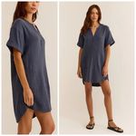 Z Supply Dress L Talia 100% Cotton Gauze Lagenlook Peasant Boho Oversized Lounge Photo 1