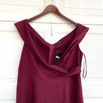 Eloquii NWT Womens Dress Maroon Off The Shoulder Fit Flare V Neck Plus 18 Photo 3