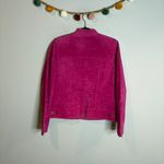 Vintage hot pink suede leather jacket Size M Photo 4