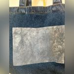Vintage Denim Tote Bag | Minimalist Blue Jean Shopper | 90s Casual Carryall Tote Photo 3