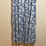 Rails Adora Tiered Drop Waist Midi Dress in Blue Jasmine Floral Print Size Small Photo 4