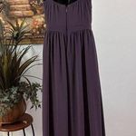 Lulus Women SM Maxi Dress Purple Halter Pleated Neck Sleeveless Artsy Lagenlook Photo 6