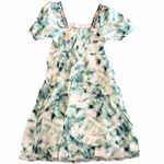 Johnny Was NWT Jade Marble Puff Sleeve Midi Dress Photo 3
