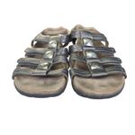 Taos Cleopatra Pewter Silver Studded Leather Gladiator Sandals US 8 EUR 39 Photo 2