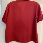 Pink Rose Dark Red Textured Button Up Top S Photo 5