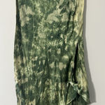 Blue Life  NWT Green Tie-Dye Asymmetrical Side Tie Midi Skirt Viscose Size S Photo 0