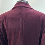 Ralph Lauren Lauren Burgundy Velvet Blazer Size 12 | Classic Tailored Jacket Photo 4