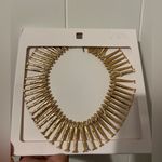 ZARA Fish Bib Gold Tone Zinc Metal Chief of War Necklace Bohemian Beach Resort Photo 2