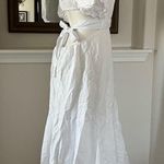 ASTR Back Cut-Out White Midi Dress Bow Embellished, Size M New w/Tag Photo 6