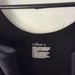 Colsie Bodysuit Womens Medium‎ Black Ribbed Stretch Sleeveless One Piece Photo 4