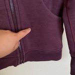 Lululemon  zip up Scuba Classic Cotton Fleece Heathered Bordeaux Drama‎ size 4 Photo 11