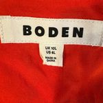 Boden Button Detail Satin Tea Midi Dress Moire Bloom Red Size 6 Photo 10