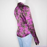 Linda Allard Ellen tracy silk floral print purple shirt, size Petite 2 Photo 14