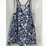 FP Movement by Free People Hot Shot Tee Romper in Forest Floral Blue Combo Sz M Size M Photo 4