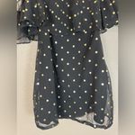 Lovers + Friends  Revolve Lush Strapless Dress in Black Gold Polka Dot size Small Photo 11
