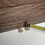 Swavorski Swarovski Crystal Clear Pave Gold Tone Stud Pierced Earrings (Swan Marked) Photo 2