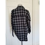 Topshop Heavy Shacket Cotton Blue Plaid Denim Button Front Oversized Jacket Womens 0-P Photo 2