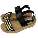 Steve Madden Fifer Black and Zebra Platform Espadrilles Sz 9.5 Photo 5