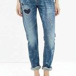 Madewell  Rip & Repair Edition Mid Rise Slim Boyjean Jeans - 26 - Medium Wash Photo 0