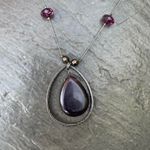 Free People Beautiful vintage purple beaded statement necklace  Photo 3