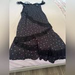 Urban Outfitters Kimchi Blue Asymmetrical Ruffled Blue and Black Sundress Photo 7