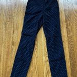ZARA , navy blue and white polka dot straight leg/slim pants Photo 6