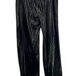 We Wore What Black Faux Leather Pants Size 29 High Rise Wide Leg Shiny Photo 2