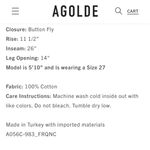 AGOLDE Riley High Rise Straight Leg Crop Jeans Size 29 Photo 3