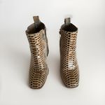 Pierre Dumas Womens Taupe Snake skin bootie Size 7.5 Zipper closure Photo 2