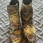 Rider Girl Snakeskin Ankle Boots Brown Size 8.5 Photo 0
