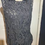 INC Slate Gray Lacy Vest Top Silver Size XL Photo 4