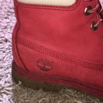 Timberland  PREMIUM 6-INCH WATERPROOF BOOTS red/white genuine leather size 8M​​ Photo 5