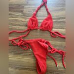 Monday swimwear chili crinkle bikini set Red Size L Photo 3