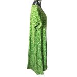 Flax  100% linen dress floral boho oversized large green short sleeved Photo 3