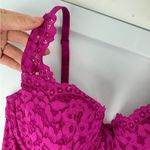 Victoria's Secret Victoria’s Secret Fuchsia Pink Lace Corset Bustier Sz 34DD Lined Demi Photo 7